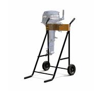 Relaxdays Outboard motor stand, steel & wood