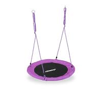 Relaxdays Outdoor Nest Swing for Kids & Adults, Ø 110 cm, For up to 100 kg, Round Swing