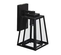 Relaxdays Outside Light, Wall Mount, Metal and Glass, Front Door, E27 Socket, Outdoor, Indoor, Security, Classic, Black, 60% Steel 40%, 31 x 17 x 29