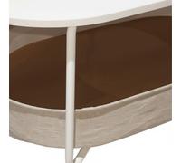 Relaxdays Oval coffee table with basket