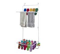 Relaxdays Over-door clothes airer, 4.9 m drying length, white