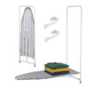 Relaxdays Over-the-Door Ironing Board, 108.5 x 43 cm, fold-away, white/grey