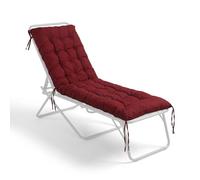 Relaxdays Padded Quilted Bench Cushion with Ties for Outdoor Garden & Pallet Benches, 160 x 50 cm in Multiple Colors