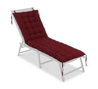 Relaxdays Padded Quilted Garden Bench Cushion with Ties, 180 x 70 cm, Multiple Colors