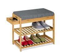 Relaxdays Padded Shoe Bench with Drawer