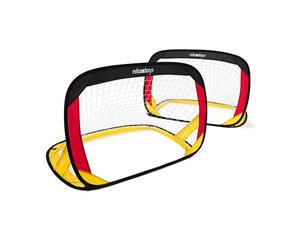 Relaxdays Pair of Germany pop up football goals