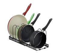 Relaxdays, Pan, Lid Holder Rack, Kitchen Organiser, HxWxD: 19x59x18cm, Metal, Black, Iron, 19 x 59 x 18 cm
