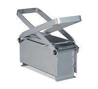 Relaxdays Paper Press, Waste Newspapers, Manual, Hydraulic, Steel, Recycle, Briquette, Chip, HxWxD 24x30x12.5 cm, Silver, 24 x 30 x 12.5 cm