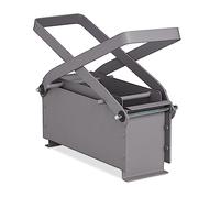 Relaxdays Paper Press, Waste Newspapers, Manual, Hydraulic, Steel, Recycle, Briquette, Maker, HxWxD: 24x30x12.5 cm, Grey, 24 x 30 x 12.5 cm