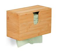 Relaxdays Paper Towel Dispenser Bamboo With Lid