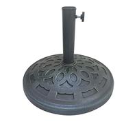 Relaxdays Parasol Base for 34-48 mm Poles, Vintage Black/Green, 49 cm Diameter, 33 x 49 x 49 cm