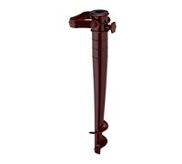 Relaxdays Parasol Screw with Handle, Garden & Beach, Stable Fix, Spike for Twisting in, Plastic, 39 x 10 x 10 cm, Brown