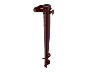 Relaxdays Parasol Screw with Handle, Garden & Beach, Stable Fix, Spike for Twisting in, Plastic, 39 x 10 x 10 cm, Brown
