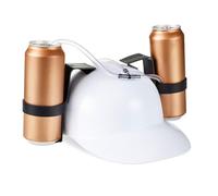 Relaxdays Party Beer Hat, Drinking Hat, Adult Headwear with Tube, Fun Drinking Game