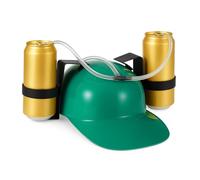 Relaxdays Party Beer Hat, Drinking Hat, Adult Headwear with Tube, Fun Drinking Game