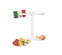 Relaxdays Pasta Drying Rack with 6 Arms, Folding Noodle Stand for Drying Pasta, Spaghetti & Fettuccini, 31 x 31 x 31 cm, White