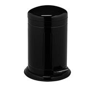 Relaxdays pedal bin, 12 litres, soft-closing mechanism, removable inner bin, kitchen waste bin, metal, bin in black
