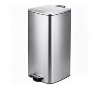 Relaxdays pedal bin, 60 litres, kitchen, removable inner bin, silver