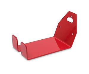 Relaxdays Pedal to Wall Bracket for Bicycles, Metal, Wall Mounted, for Bike Wall Storage, 10 x 14.5 cm, Red