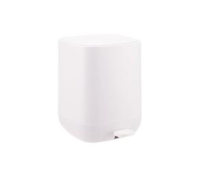 Relaxdays Pedal Waste Bin 9L Soft-Close Removable Inner Bin Plastic Beige 27x21x26cm