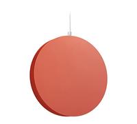 Relaxdays Pendant Lamp, Circle Hanging Light, Living Room, Bedroom, Hallway, Ø 28 cm, E27 Socket, Metal, Orange