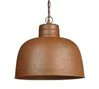 Relaxdays Pendant Light, Rust-Coloured Vinatage Light, 120 x 40 cm, Industrial Design, Metal Chain and Ceiling Mount, Brown