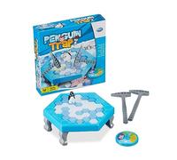 Relaxdays Penguin Trap Game, Children from 3 Years, Fun for The Whole Family, for 2-4 Players, Icebreaker, Blue/White, Plastic, 8.5 x 25 x 22 cm
