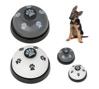 Relaxdays Pet Bell, Set of 4, Litter Box & Toilet Train Puppies & Kittens, Positive Reinforcement, Ring, Potty, 4.5 x 7 cm