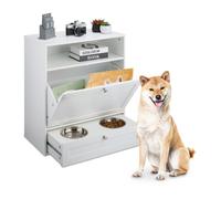 Relaxdays Pet Feeding Station Cabinet