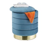 Relaxdays Petrol Ottoman with Storage Compartment