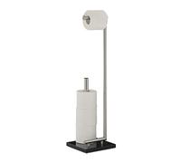 Relaxdays PIERRE Toilet Paper Holder, Freestanding Toilet Roll Storage, Marble, HxWxD: 74 x 20 x 20 cm
