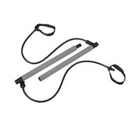 Relaxdays Pilates Resistance, Full Body Workout for at Home, Fitness Band, Training Bar, Portable, Grey, Iron, 100 x 93 x 3 cm