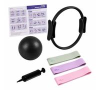 Relaxdays Pilates Set, 6pc, black