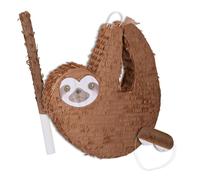 Relaxdays Pinata Brown Sloth, in at and Mask