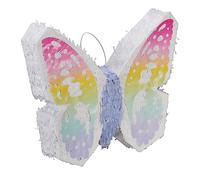 Relaxdays Piñata, Butterfly, Birthday, Party, Game, Celebration, Activity, Fill, Sweets, HxWxD: 48x58x10 cm, Colourful, Cardboard, 48 x 58 x 10 cm