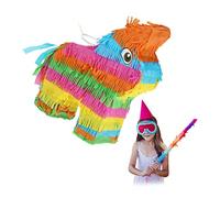 Relaxdays Pinata, Donkey, Llama, Birthday, Hanging, Girls and Boys, HWD, Rainbow, Colourful, Cardboard, HxWxD: approx. 27.5 x 25 x 7 cm