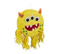 Relaxdays Pinata, Funny Monster, Hanging, Party for Children, Girls & Boys, Birthday, Fill-your-own Piñata, Colourful, Paper, Cardboard, 34 x 34 x 10 cm