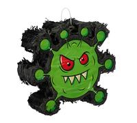 Relaxdays Pinata, Funny Virus, Hanging, Party for Children, for Girls & Boys, Birthday, Fill-your-own Piñata, Colourful, Paper, 31 x 35 x 10 cm