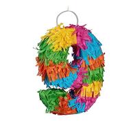 Relaxdays Piñata, Mini, Number 9, Nine, Birthday, Party, Game, Celebration, Kids, Fun, Activity, Fill, Sweet, Colourful, Cardboard, Paper, 20 x 15 x 4 cm