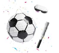 Relaxdays Piñata set: ball, stick & mask