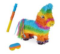Relaxdays Pinata set donkey with bat and mask