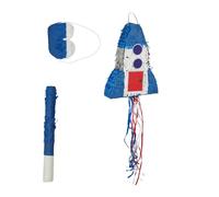 Relaxdays Pinata set rocket with bat and mask