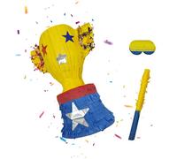 Relaxdays Piñata set with stick and mask