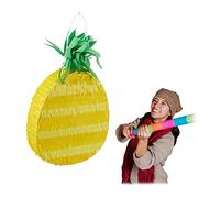 Relaxdays Pineapple Pinata, Birthday, Party, Celebration, Dimensions: H x W x D: approx. 36 x 36 x 9.5 cm, Yellow