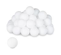 Relaxdays Ping Pong Balls, 100x Pieces, Table Tennis, Plastic, Plain, Beer Game, Drink, Large Set, Party, 40mm Ø, White, 4 x 4 x 4 cm