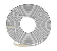 Relaxdays Pipe Cleaning Spiral, Length 10m, Washbasin, WC, Shower, Bathtub, Drain Unclogging, with Handle, Steel, Silver