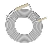 Relaxdays Pipe Cleaning Spiral, Length 5m, Washbasin, WC, Shower, Bathtub, Drain Unclogging, with Handle, Steel, Silver