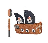 Relaxdays Pinata Set Pirate Ship, Bat & Mask