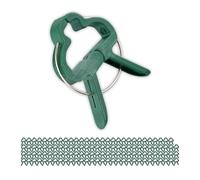 Relaxdays Plant Clips, 120x Set, Gardening, Small, 4.5x6 cm, Spring Clamp, Tomato, Flower, Support, Garden, Stem, Green