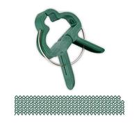 Relaxdays Plant Clips, 120x Set, Small, 4.5x6 cm, Spring Clamp, Tomato, Flower, Support, Garden, Stem, Green, 1 x 4.5 x 6 cm
